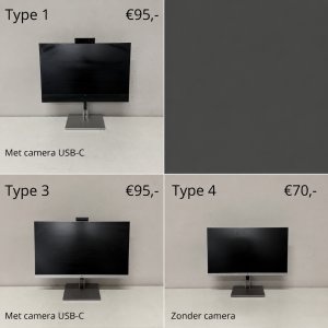 HP monitors, verschillende types