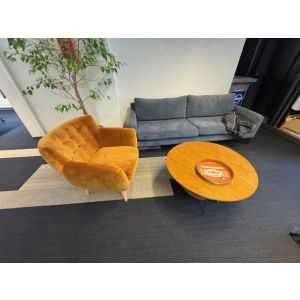 Bank met fauteuil en salontafel (bank074)