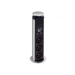 Pop Up Inbouwsysteem 3x Stroom 2x USB (elec07)