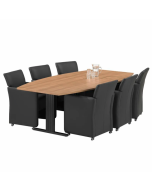 Tonvormige Vergadertafel 240 x 120 cm (vtni846)